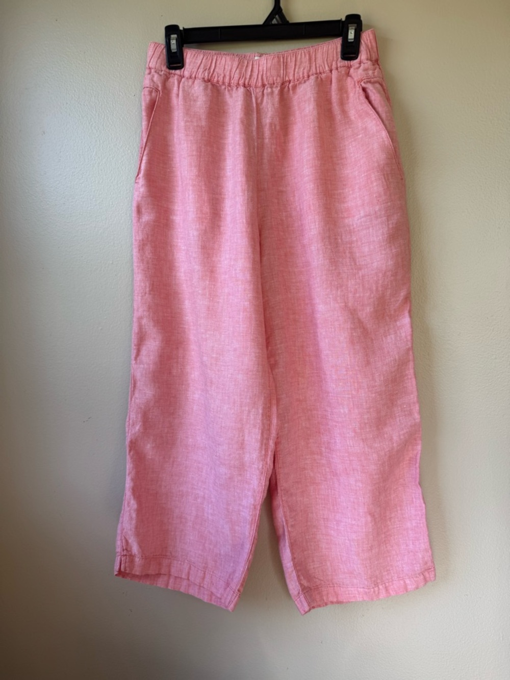 Cynthia Rowley Coral Pull-On Wide-Leg Cropped Pants (A-96)